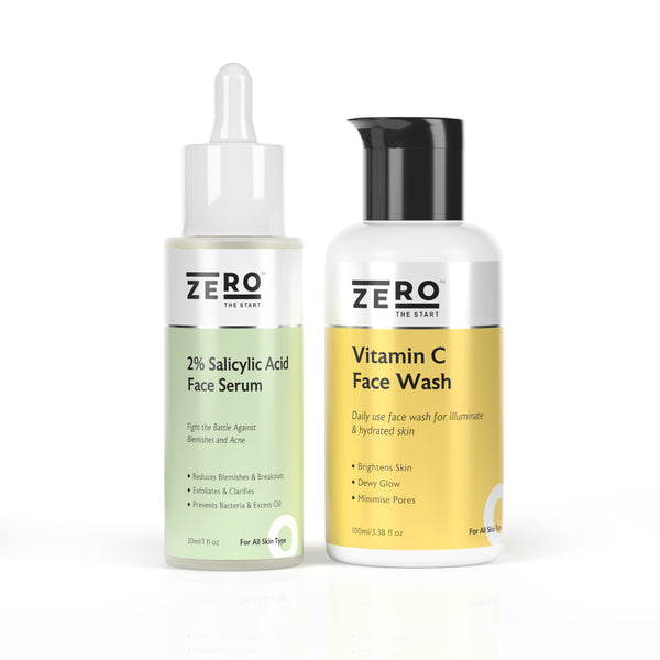 ZERO THE START Vitamin C Face Wash + 2% Salicylic Acid Face Serum